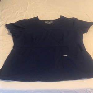 Grey’s Anatomy 3 Pocket Mock Wrap Top